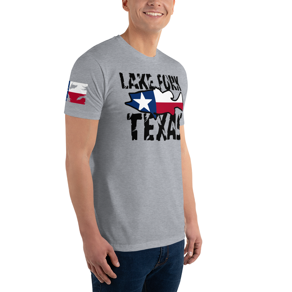 Lake Fork Texas Men's Fitted T-Shirt (Southern Serenade Series)