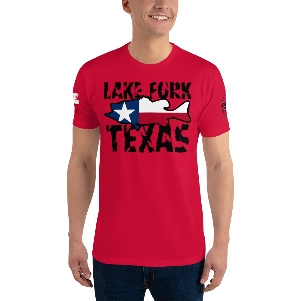 Lake Fork Texas Men's Fitted T-Shirt (Southern Serenade Series)