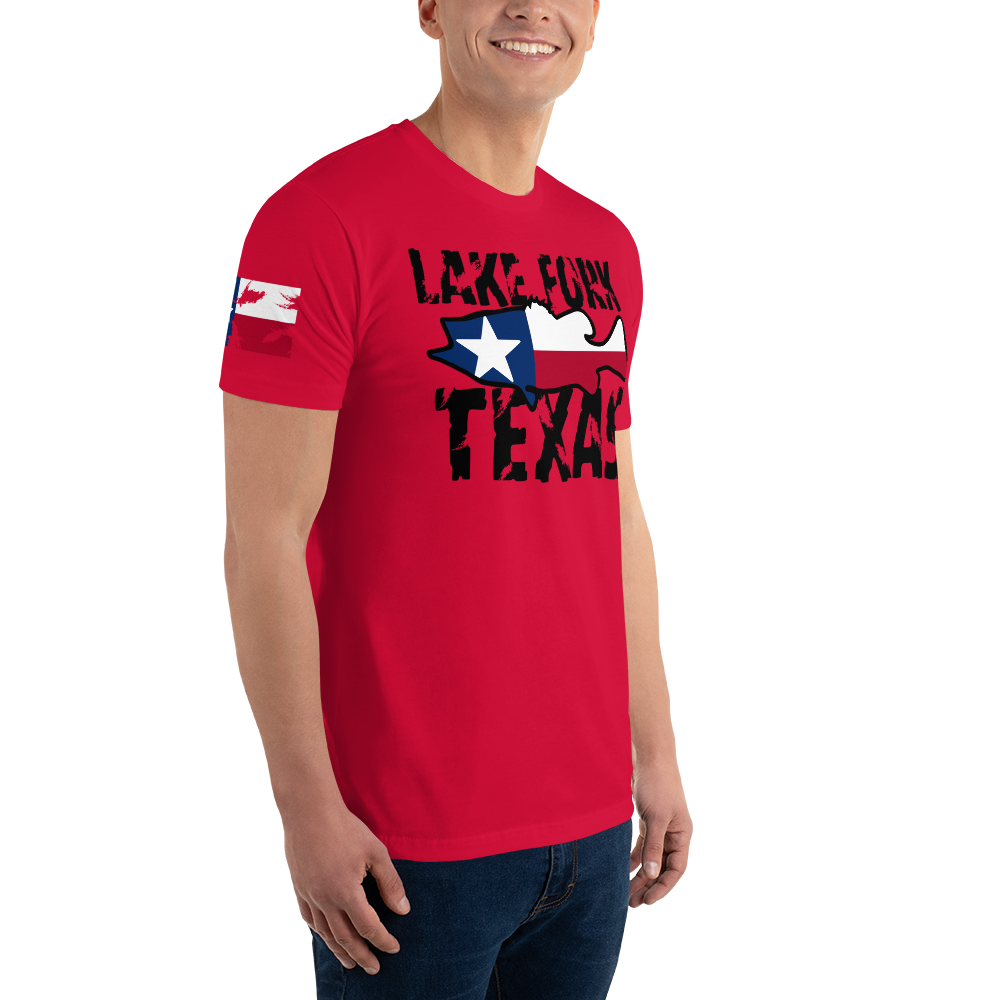 Lake Fork Texas Men's Fitted T-Shirt (Southern Serenade Series)