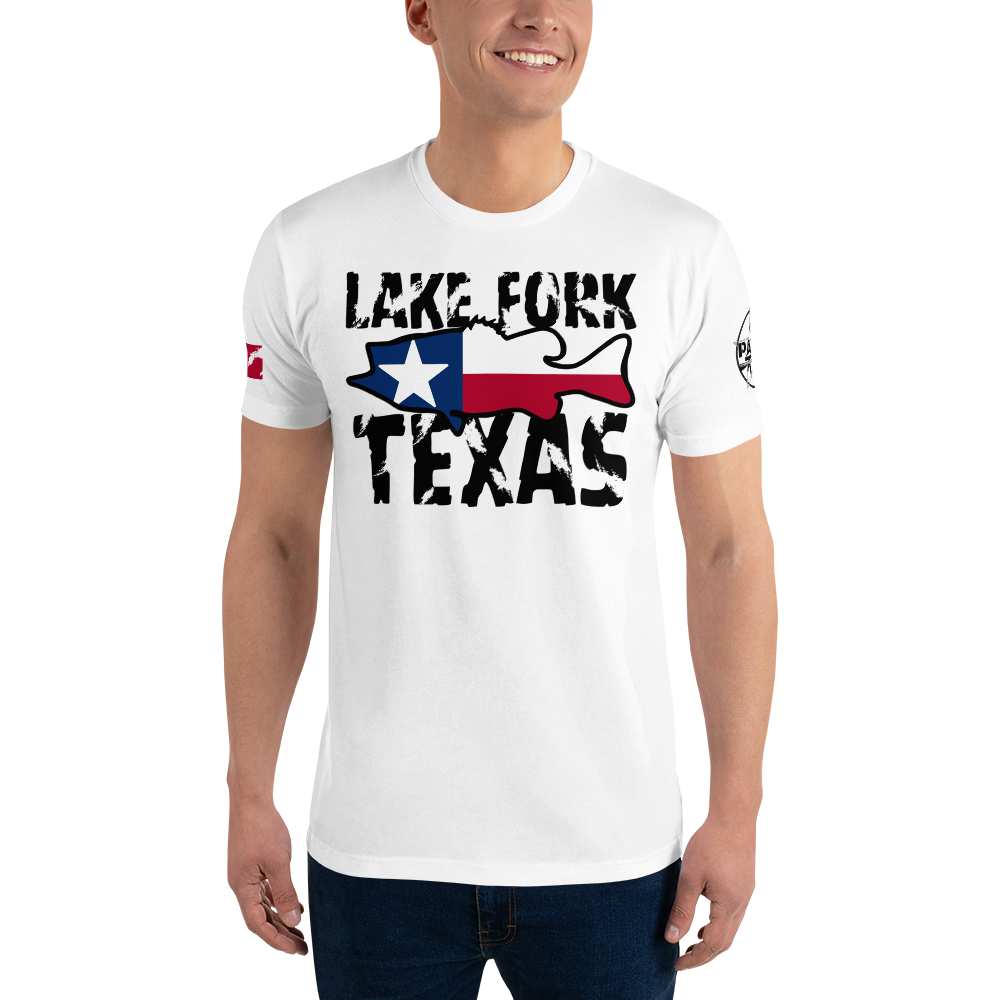 Lake Fork Texas Men's Fitted T-Shirt (Southern Serenade Series)